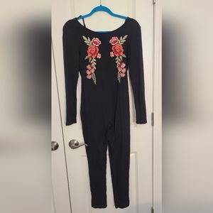 NWOT Embroidered Jumpsuit